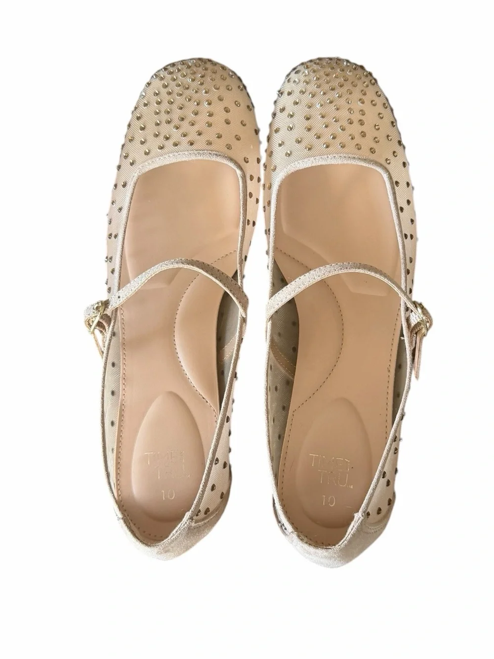 Time and Tru•Rhinestone Mary Jane Flats